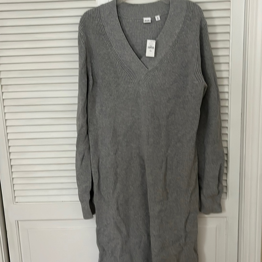 Gap Sweater Dress NWT size L tall Grey